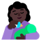 Woman Feeding Baby- Dark Skin Tone emoji on Microsoft